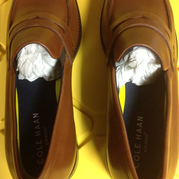 Cole Haan Men\'s Grand+ DRS British Tan Leather Penny Loafers 12M - New in Box main image 7